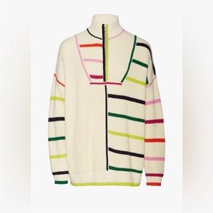 STAUD Hampton Sweater - Creme Rainbow Multicolor